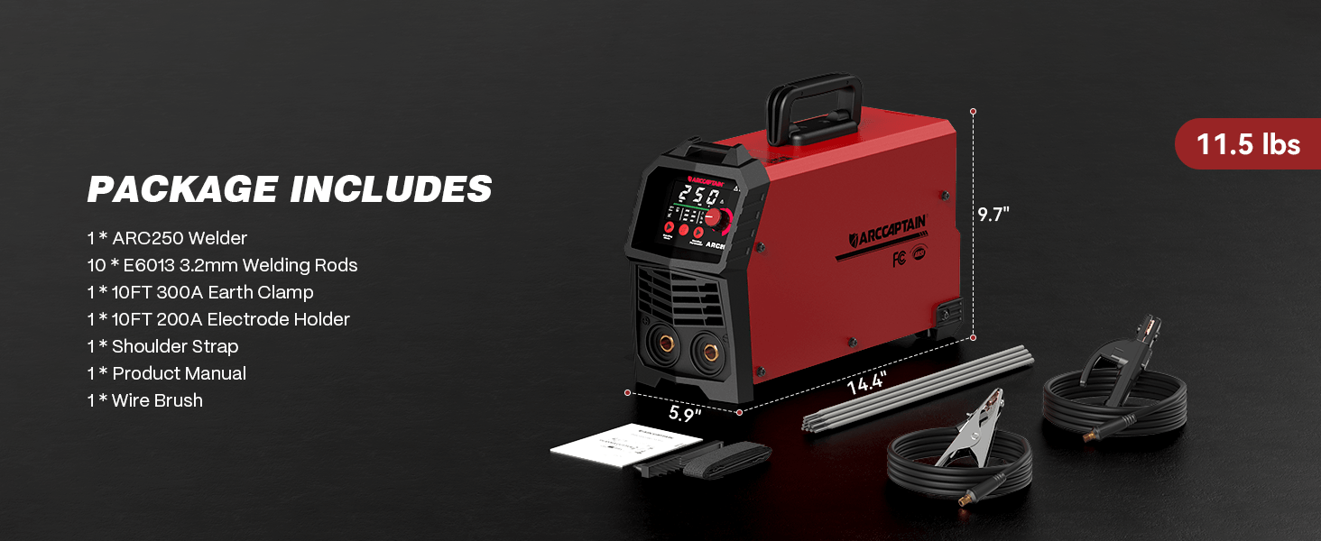 Arccaptain ARC250 250A 230V Professional Stick Welder - Image 9