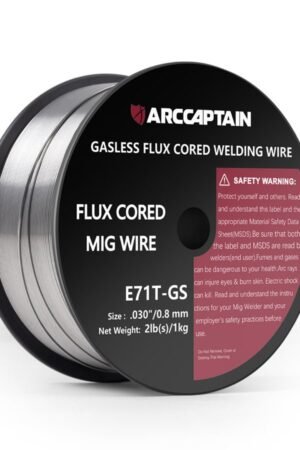Arccaptain ‎E71T-GS Flux Core Wire 2 Lbs Spool Gasless Carbon Steel MIG Wire