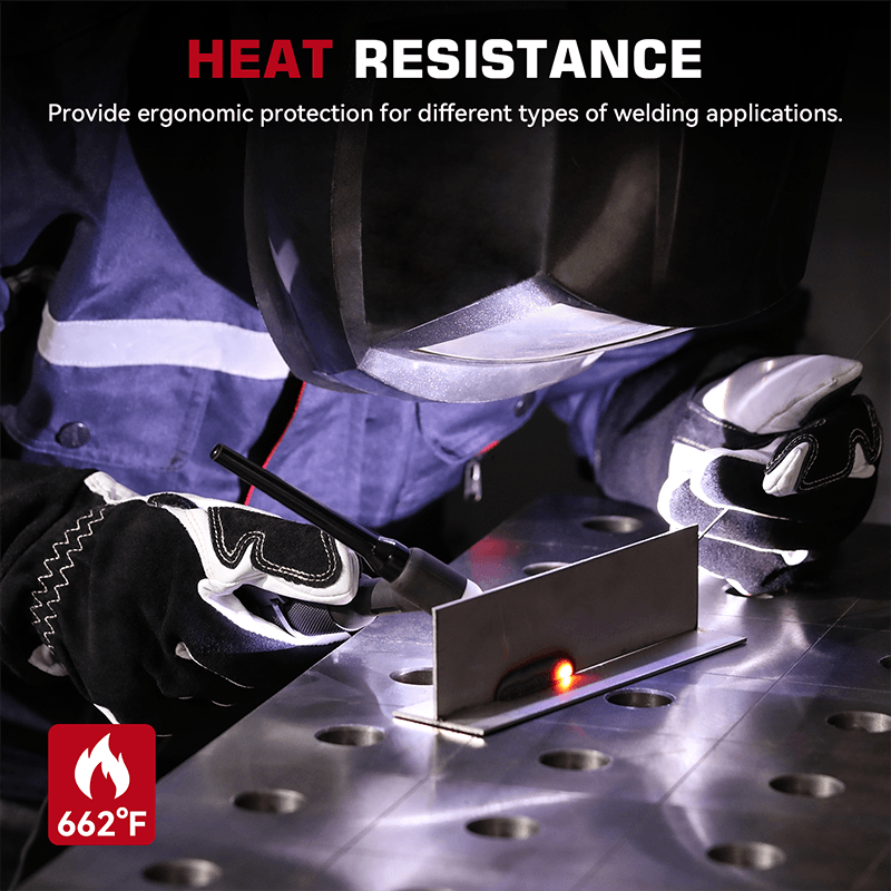 14 Inch Goatskin TIG Welding Gloves, Professional Protective Gloves for TIG Welding - Image 5