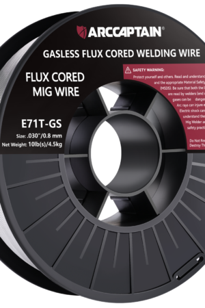 ARCCAPTAIN E71T-GS 10LB Gasless Flux Core Wire, Self-Shielded, All Positions