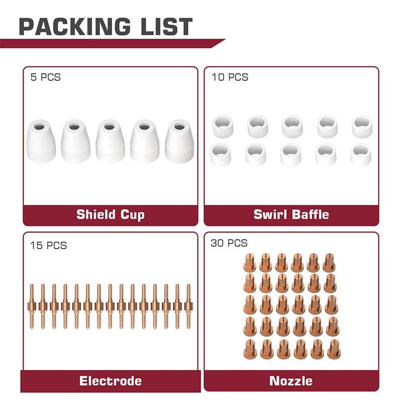 PT31 Plasma Cutter Consumables Kits Fit CUT50 - Image 3