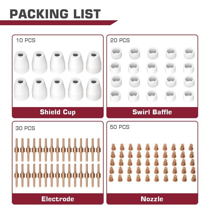 PT31 Plasma Cutter Consumables Kits Fit CUT50 - Image 4
