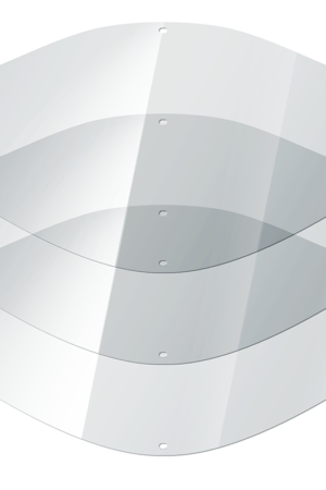 3 PCS Replacement Outer Lens Set For Clear Full Face Shield