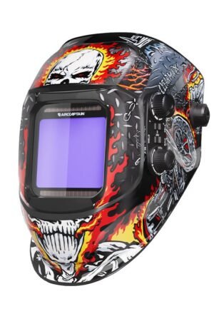 VisionMax X200 Large Viewing Screen Welding Headgear Skull Knight