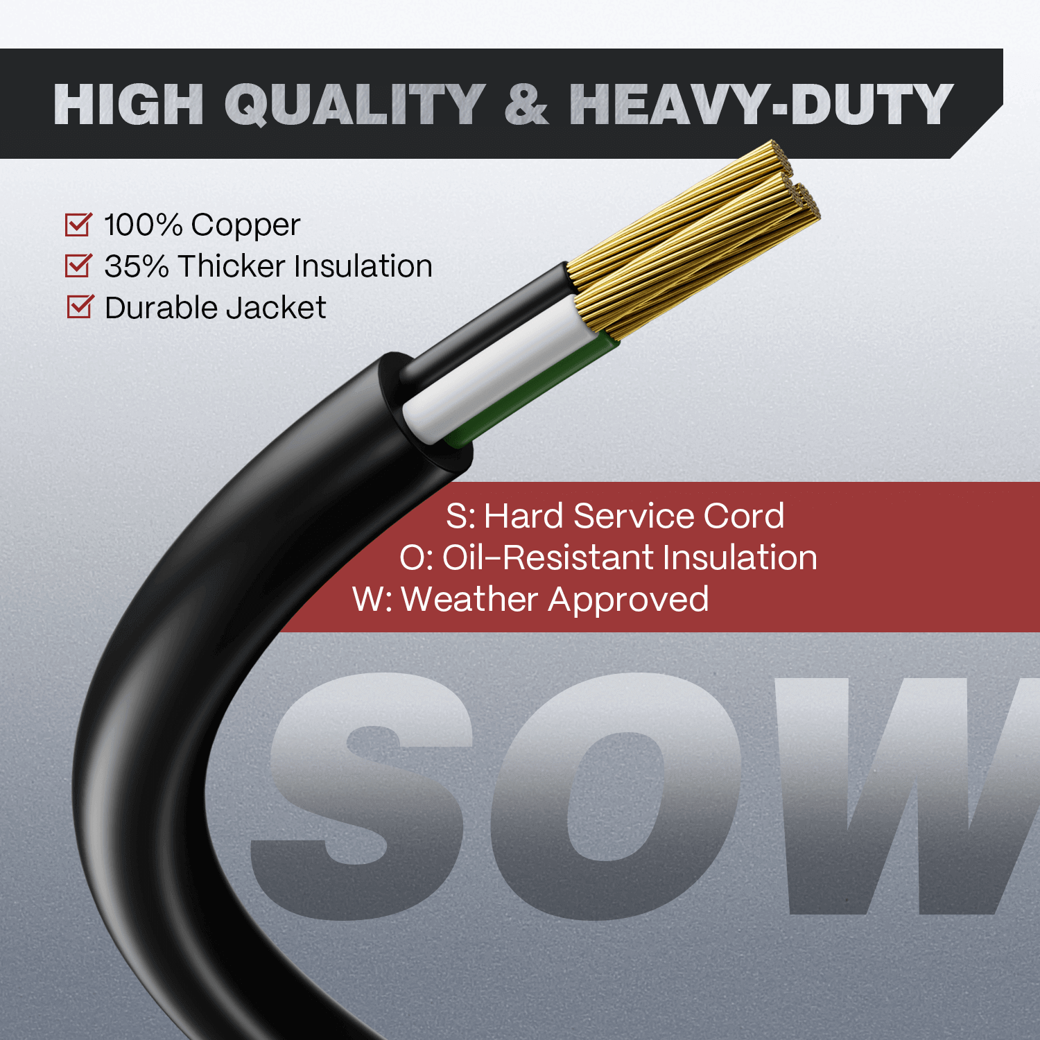 30 Amps 220V Welder Extension Cord for Welding Machines - Image 5